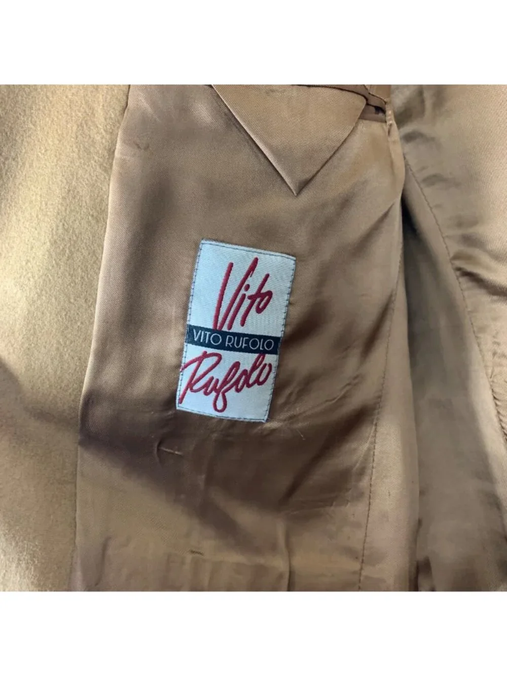 VTG Vito Rufolo Men’s 42RE Tan Wool Cashmere Blazer Italian Old Money